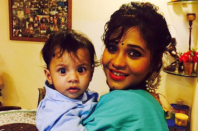 Actress Amrapali enjoying motherhood