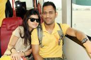 MS Dhoni and wife Sakshi 