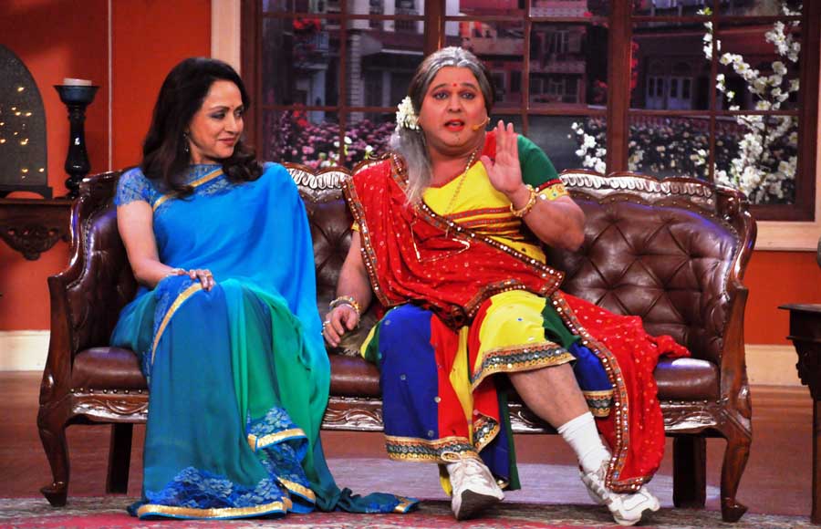 Hema Malini on the sets of Comedy Nights with Kapil