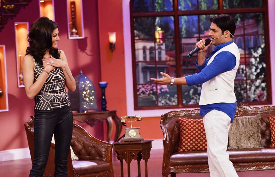 Sushmita Sen on the sets of Comedy Nights with Kapil