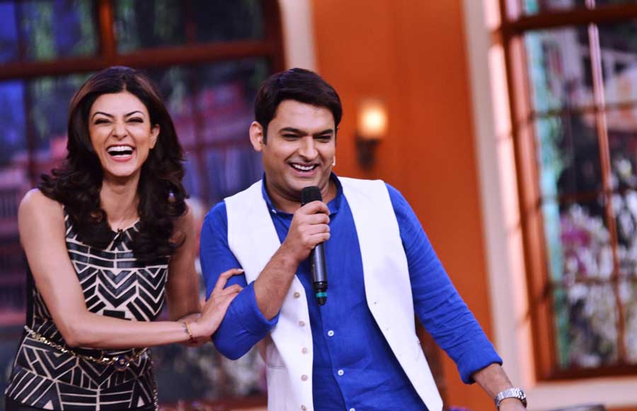 Sushmita Sen on the sets of Comedy Nights with Kapil