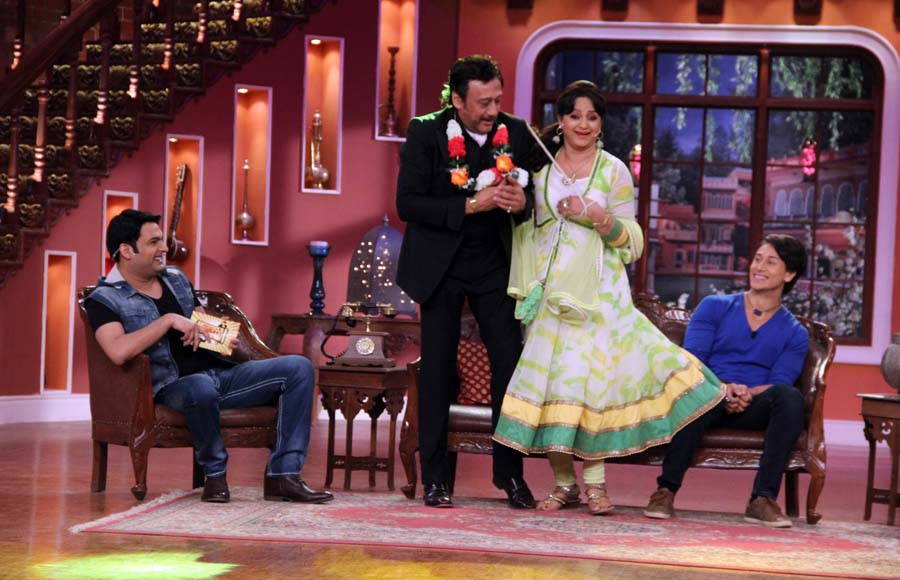 Tiger Shroff and Jackie Shroff on Comedy Nights With Kapil