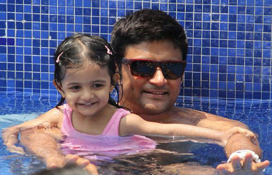 Manav Gohil with his daughter Zahra