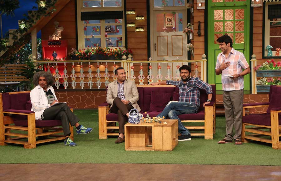 Sunil Grover, Virender Sehwag, Chandan Prabhakar and Kapil Sharma
