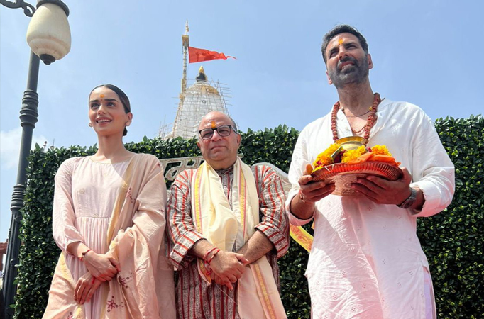 Akshay Kumar and Manushi Chhillar pay tribute to Samrat Prithviraj at Somnath Temple!
