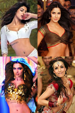 Match the actresses with their 'item songs'.
