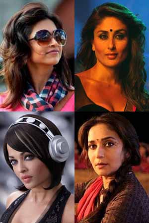 Match the names of the actresses with their films.
