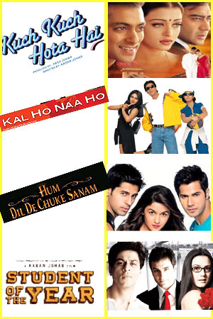 Match this Bollywood movies and love triangles.