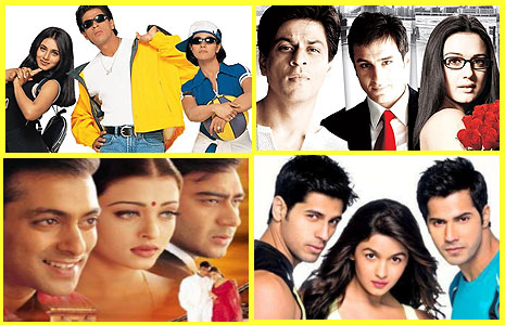 Match this Bollywood movies and love triangles.