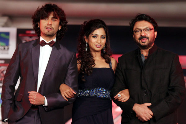 Sonu Nigam, Shreya Ghoshal and Sanjay Leela Bhansali