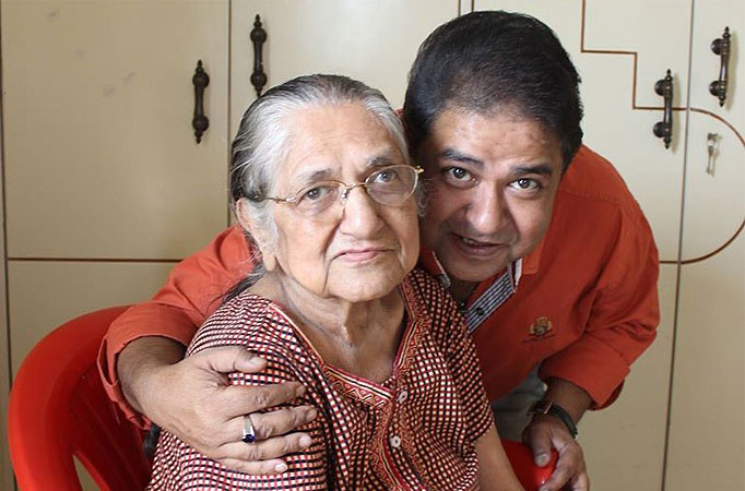 Ashiesh Roy with his mother
