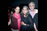 Naseeruddin Shah with wife & daughter
