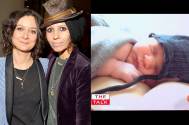 Actress Sara Gilbert has given birth to her third child, first with wife Linda Perry - a baby boy