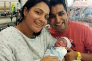 Nishant Shokeen with his wife and baby Naysa