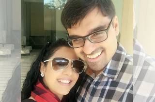 Karishma Randhawa with husband