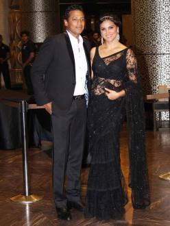 Lara Dutta with husband Mahesh Bhupathi